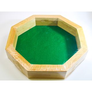 Chessex Wood Dice Tray Octagon-Shaped 10 Inch