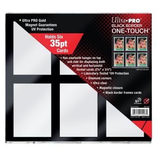 Ultra Pro 35PT 6-Card Black Border UV ONE-TOUCH Magnetic Holder (15403)