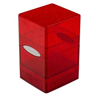 Ultra Pro Satin Tower - Glitter Red