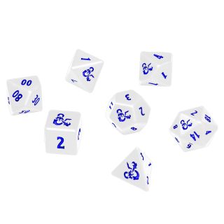 Ultra Pro Heavy Metal Icewind Dale 7 RPG Dice Set for Dungeons & Dragons: White (18355)