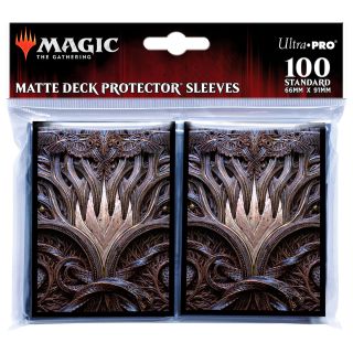 Ultra Pro Playmat - Kaldheim 100ct Sleeve featuring Stylized Planeswalker Symbol for Magic: The Gathering (18542)