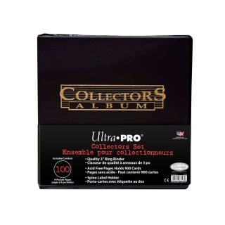 Ultra Pro 3' Black Collectors Album Gold Foil w/ Pages (83636)