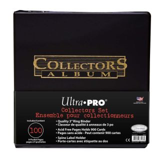 Ultra Pro 3' Black Collectors Album Gold Foil w/ Pages - New