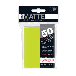 Ultra Pro Pro-Matte Bright Yellow Standard Deck Protectors 50ct. ***OOP***