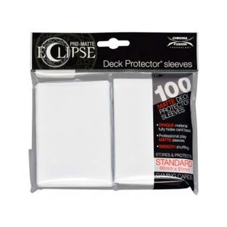 Ultra Pro PRO-Matte Eclipse Arctic White Deck Protector Standard Sleeves 100ct. (85600)