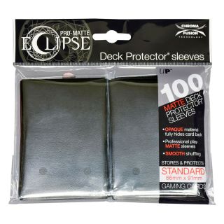 Ultra Pro PRO-Matte Eclipse Jet Black Deck Protector Standard Sleeves 100ct. (85601)