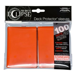 Ultra Pro PRO-Matte Eclipse Pumpkin Orange Deck Protector Standard Sleeves 100ct. (85607)