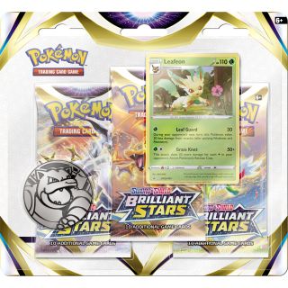 Pokémon TCG: Sword & Shield 9 - BRILLIANT STARS 3-booster blister MASTER CASE 24ct.