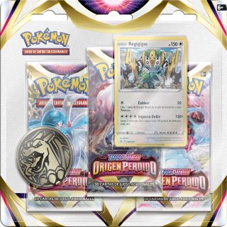 Pokémon TCG: Sword & Shield 11 - "LOST ORIGIN" 3-booster blister MASTER CASE 24ct. - SPANISH ** Special Offer **