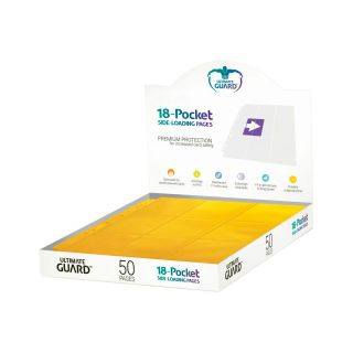 Ultimate Guard 18-Pocket Pages Side-Loading Yellow 50ct. (UGD010487CN)