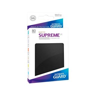 Ultimate Guard Supreme UX Sleeves Standard Size Matte Black (80) (UGD010549CN) ***DISCONTINUED***