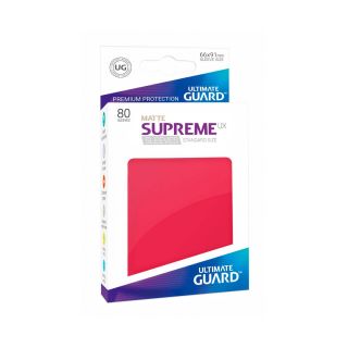 Ultimate Guard Supreme UX Sleeves Standard Size Matte Red (80) (UGD010563CN) 