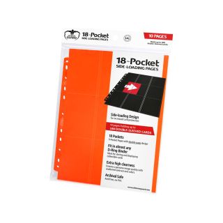 Ultimate Guard 18-Pocket Pages Side-Loading Orange 10ct. (UGD010640CN)