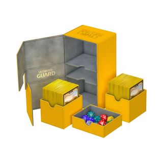 Ultimate Guard Twin Flip´n´Tray Deck Case 200+ Standard Size XenoSkin™ Amber (UGD010770CN)