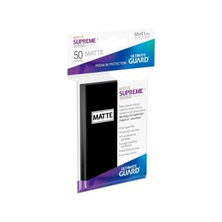 Ultimate Guard Supreme UX Sleeves Standard Size Matte Black (50 ct.) (UGD010808CN)