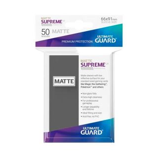 Ultimate Guard Supreme UX Sleeves Standard Size Matte Dark Grey (50 ct.) (UGD010809CN)