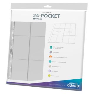 Ultimate Guard 24-Pocket QuadRow Pages Side-Loading Transparent (10 ct.) (UGD011321CN)