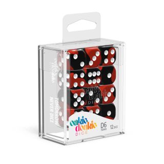 oakie doakie DICE D6 Dice 16 mm Glow in the Dark - Lava (12) (ODD410045)