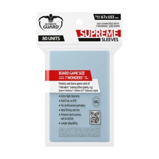 Ultimate Guard Supreme Sleeves for Board Game Cards (80ct.) (7 Wonders) (UGD010088CN)