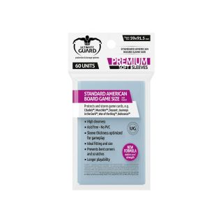 Ultimate Guard Premium Sleeves for Board Game Cards Standard American (60ct.) (UGD010279CN)