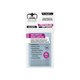 Ultimate Guard Premium Sleeves for Board Game Cards Mini American (50ct.) (UGD010280CN)