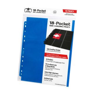Ultimate Guard 18-Pocket Pages Side-Loading Blue (10ct.) (UGD010406CN)