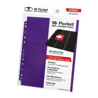 Ultimate Guard 18-Pocket Pages Side-Loading Purple (10ct.) (UGD010410CN)