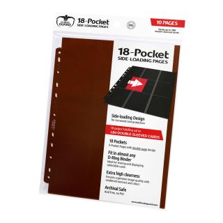 Ultimate Guard 18-Pocket Pages Side-Loading Brown (10ct.) (UGD010411CN)