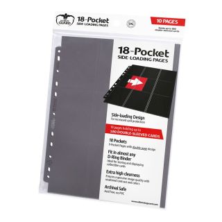 Ultimate Guard 18-Pocket Pages Side-Loading Grey (10ct.) (UGD010412CN)