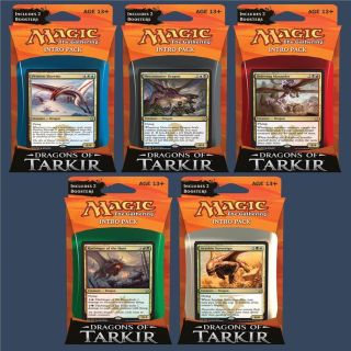 Magic the Gathering - Dragons of Tarkir Intro Pack Display  (10 packs) - SPANISH
