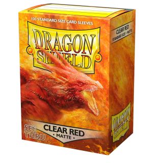 Dragon Shield Standard Sleeves Matte - Clear Red 100ct. (AT-11043)