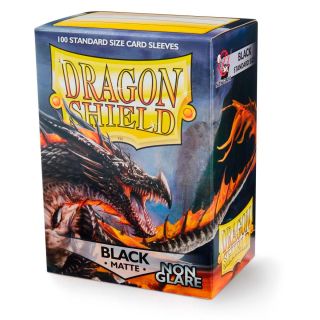 Dragon Shield Standard Sleeves Matte - Black Amina - Non Glare -100ct. (AT-11802)