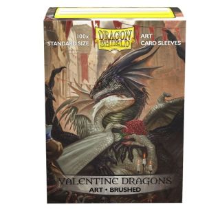 Dragon Shield Standard Sleeves Brushed Art 100ct. - Valentine Dragon 2021