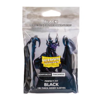 Dragon Shield Standard Thick Inner Sleeves Perfect Fit - Black 100ct.