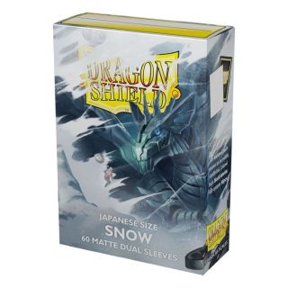 Dragon Shield Japanese Sleeves Matte Dual - Snow 60ct.
