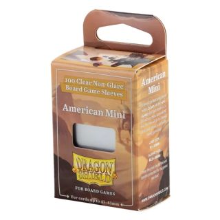 Dragon Shield Board Game Sleeves - Clear/NonGlare - Mini American 100ct.