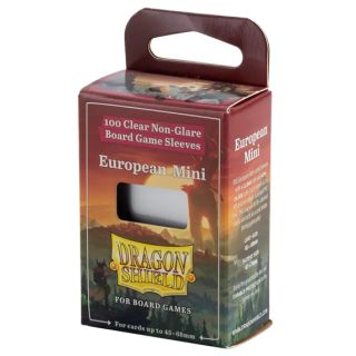 Dragon Shield Board Game Sleeves - Clear/NonGlare - European Mini 100ct.