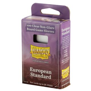 Dragon Shield Board Game Sleeves - Clear/NonGlare - European Standard 100ct.