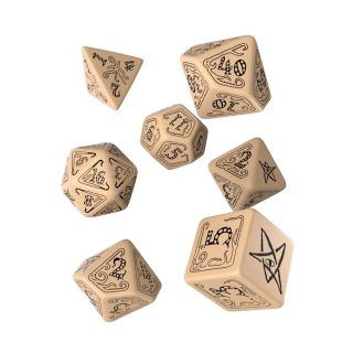 Q-Workshop: Call of Cthulhu Beige & black Dice Set (SCTH18)