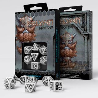 Q-Workshop: Dwarven White & Black Dice Set
