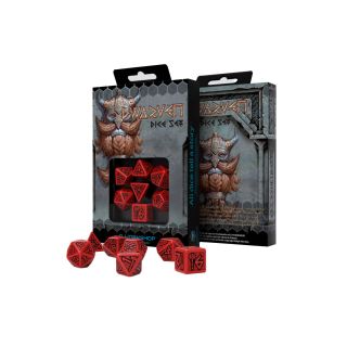 Q-Workshop: Dwarven Red & black Dice Set