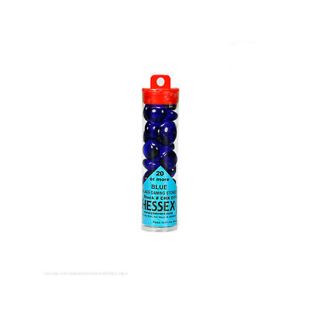 Chessex Cobalt Blue Glass Stones Qty 20 or more in 5 1/2' Tube (01126)