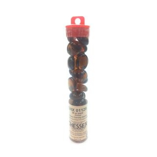 Chessex Amber Glass Stones Qty 20 or more in 5 1/2' Tube (01129)