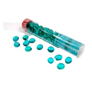 Chessex Teal Glass Stones Qty 20 or more in 5 1/2' Tube (01146)