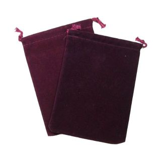 Chessex Large Dice Bag Suedecloth - Burgundy (02393)