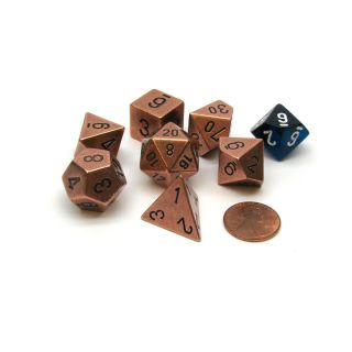 Chessex Metal Copper 7 Die Polyhedral Set (27024)