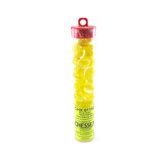 Chessex Lemon Catseye Glass Stones Qty 20 or more in 5 1/2' Tube (01152)