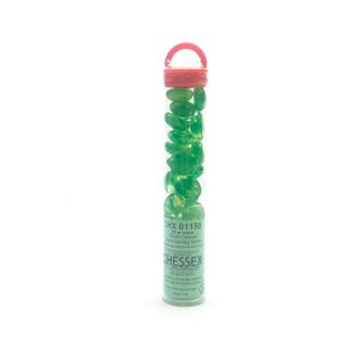 Chessex Green Catseye Glass Stones Qty 20 or more in 5 1/2' Tube (01158)