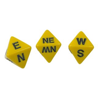 Chessex Compass d8 Yellow/black (KOP18968)