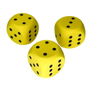 Chessex 50mm Foam Round Cornered Pips Yellow/black (KOP13771)